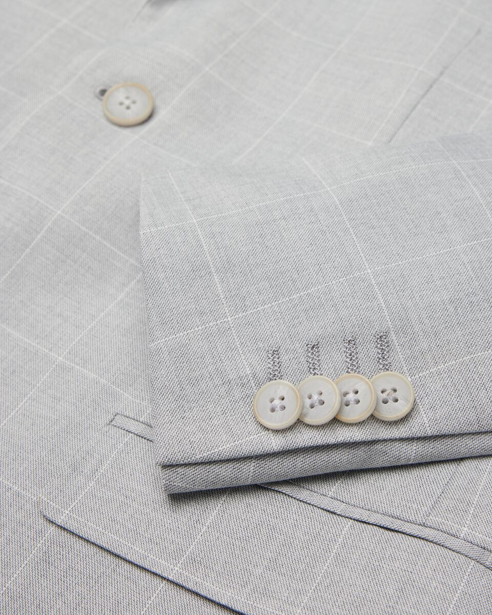 Slim Stretch Windowpane Check Tailored Jacket, , hi-res